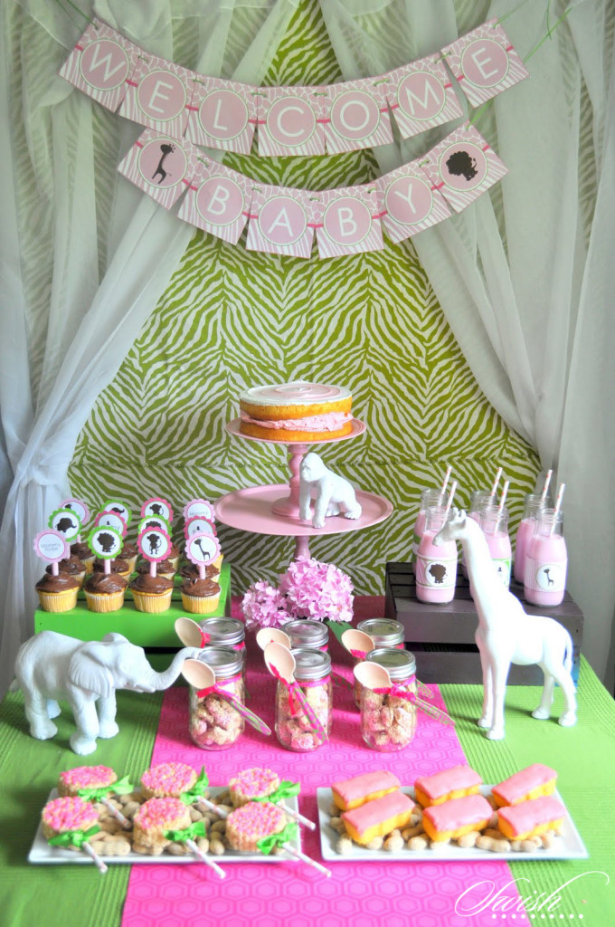 Safari Baby Shower Decorations Ideas
 Pink & Green Safari Baby Shower Baby Shower Ideas