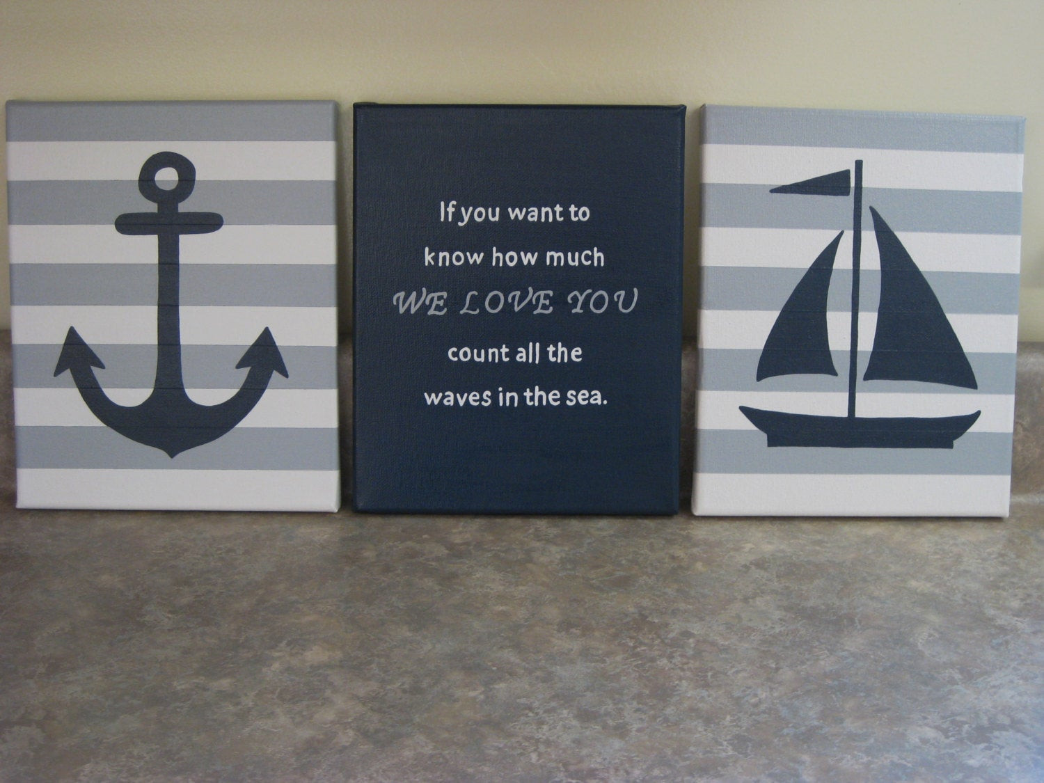 Sailboat Baby Decor
 Nautical nursery wall decor baby boy girl nautical 8x10