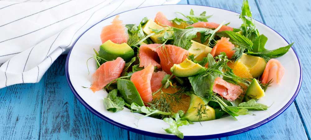 Salad With Smoked Salmon
 Smoked Salmon Salad with Orange and Avocado