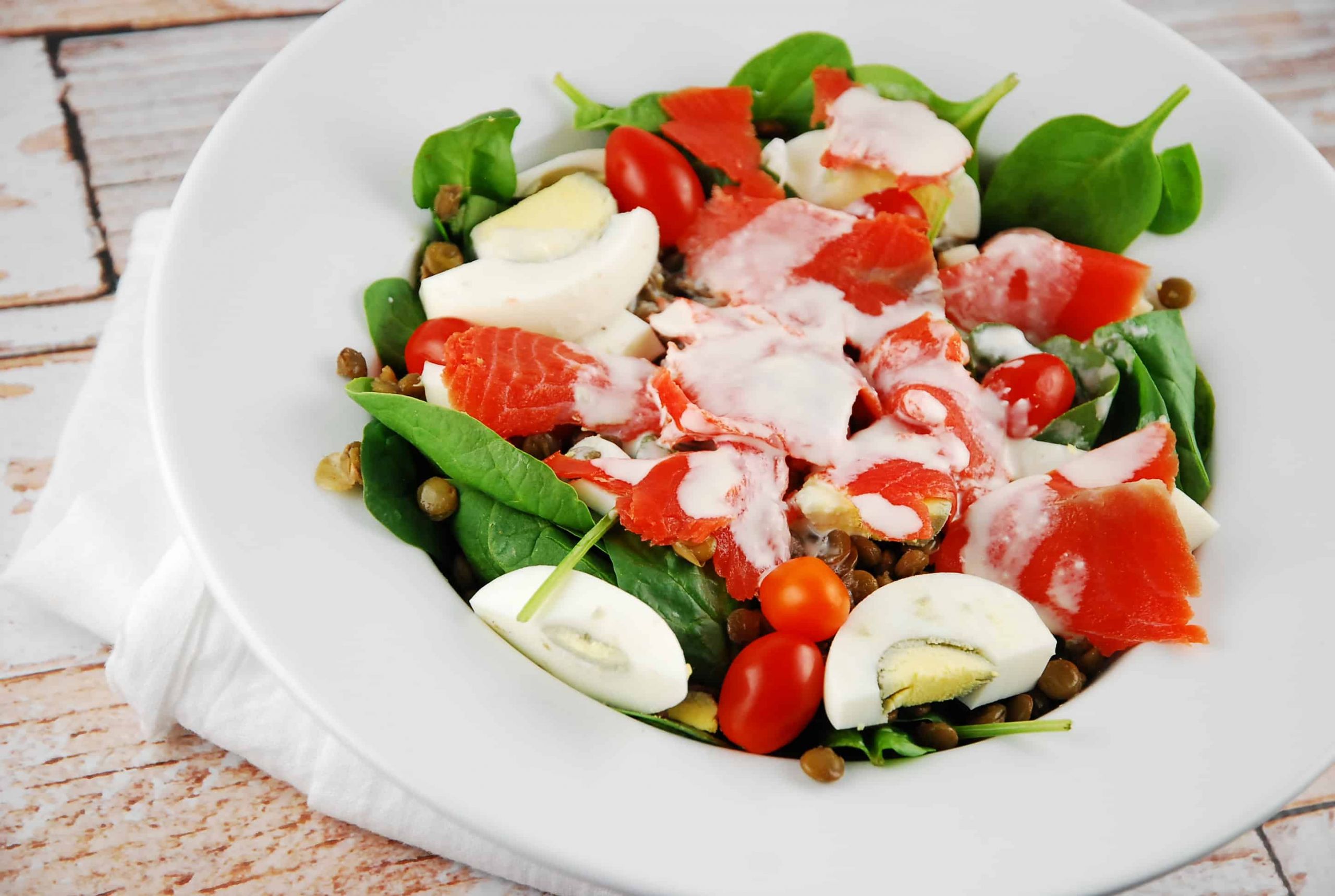 Salad With Smoked Salmon
 Smoked Salmon and Lentil Salad 7 Points LaaLoosh