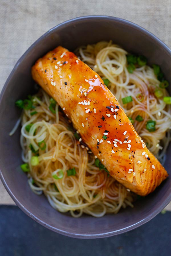 Salmon And Noodles
 Salmon Teriyaki Noodles