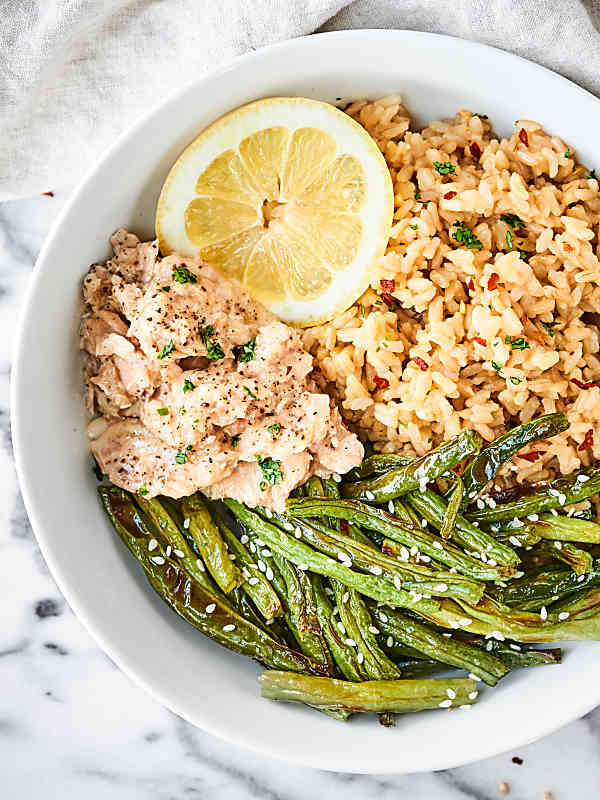 Salmon Brown Rice
 Lemon Pepper Salmon w Coconut Brown Rice Recipe 20 Min