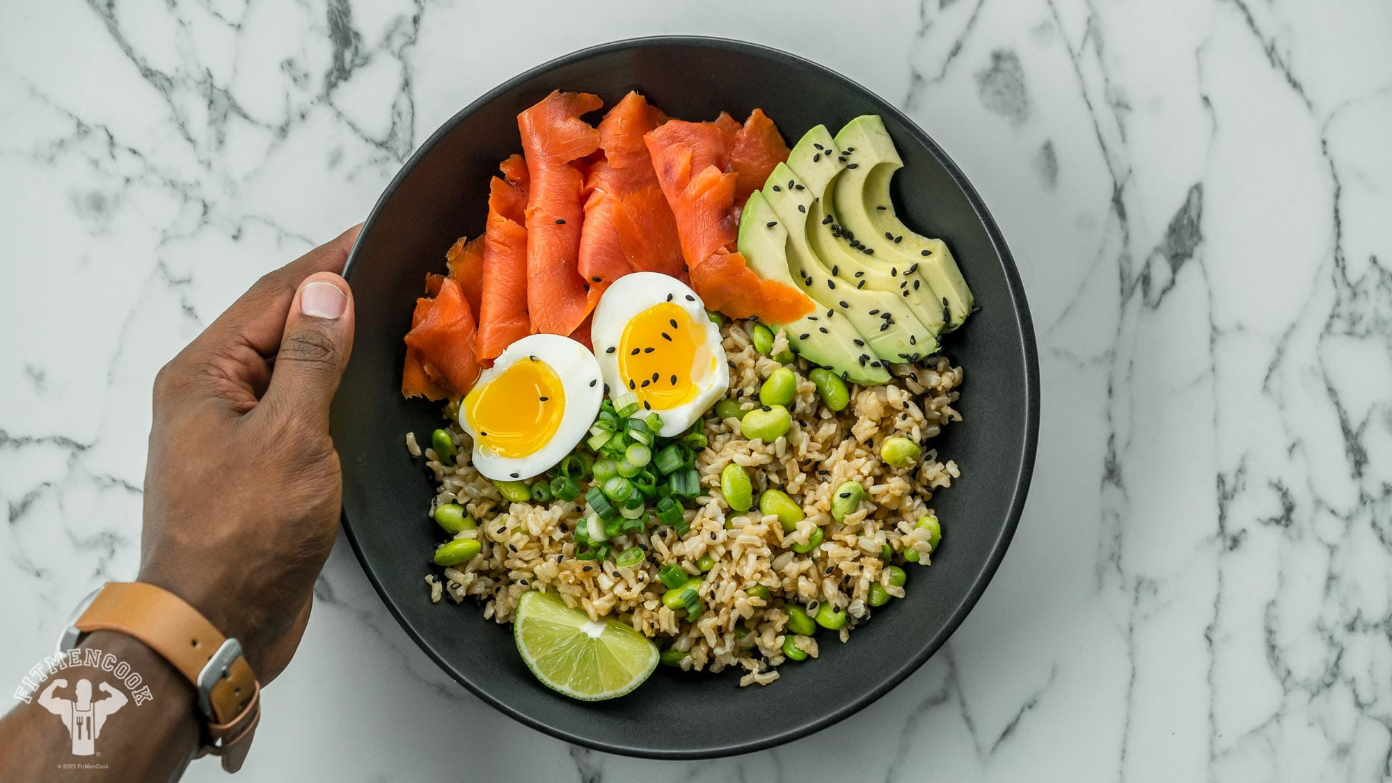 Salmon Brown Rice
 Smoked Salmon Brown Rice Bowl Recipe Fit Men Cook