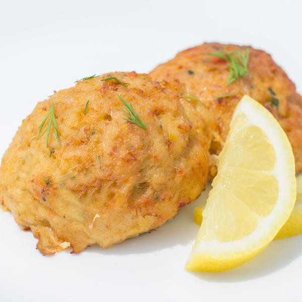 Salmon Crab Cakes
 King Salmon & Crab Cake Sampler – Sizzlefish