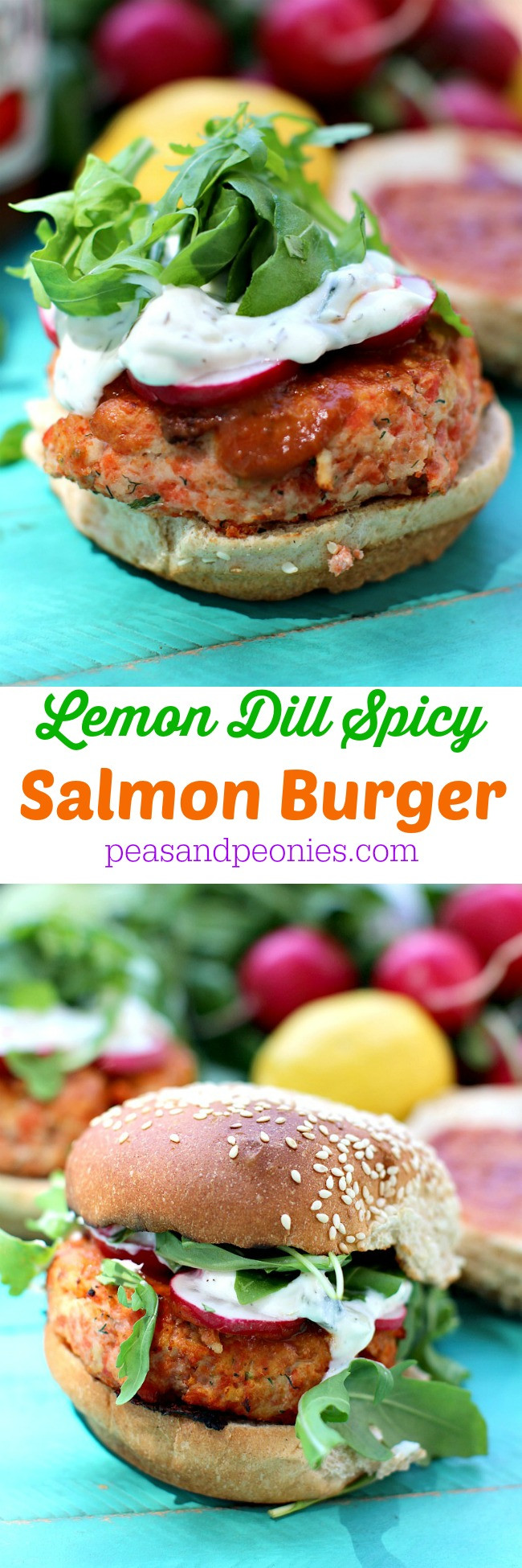 Salmon Hot Dogs
 Lemon Dill Spicy Salmon Burger Sweet and Savory Meals