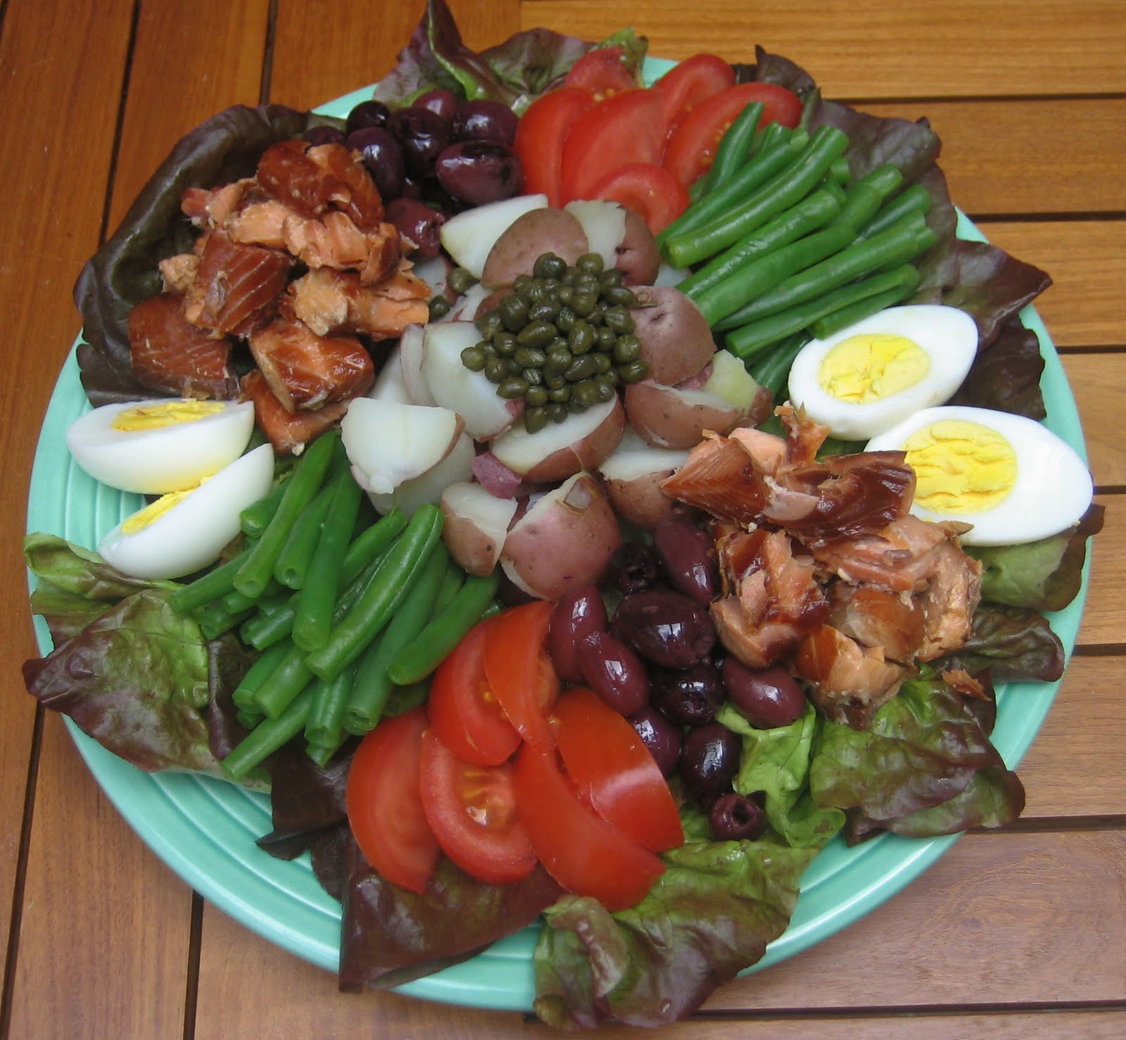 Salmon Nicoise Salad
 the fishes and dishes cookbook Alaskan Salmon Nicoise Salad