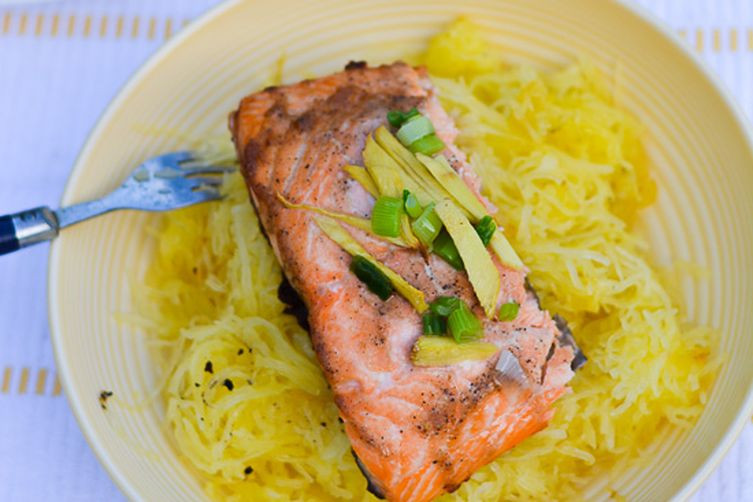 Salmon Spaghetti Squash
 Baked Salmon Spaghetti Squash Recipe on Food52