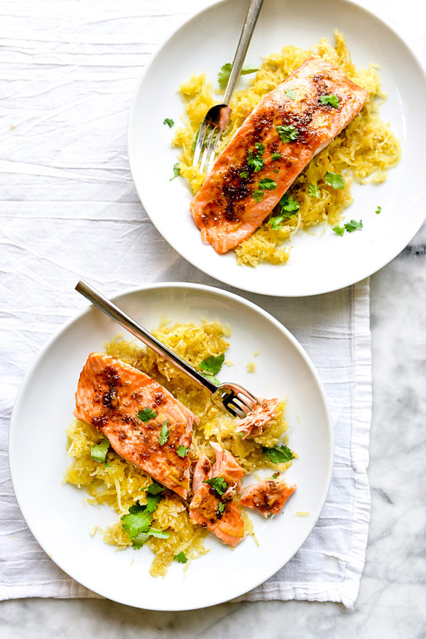 Salmon Spaghetti Squash
 Orange Spiced Salmon with Spaghetti Squash