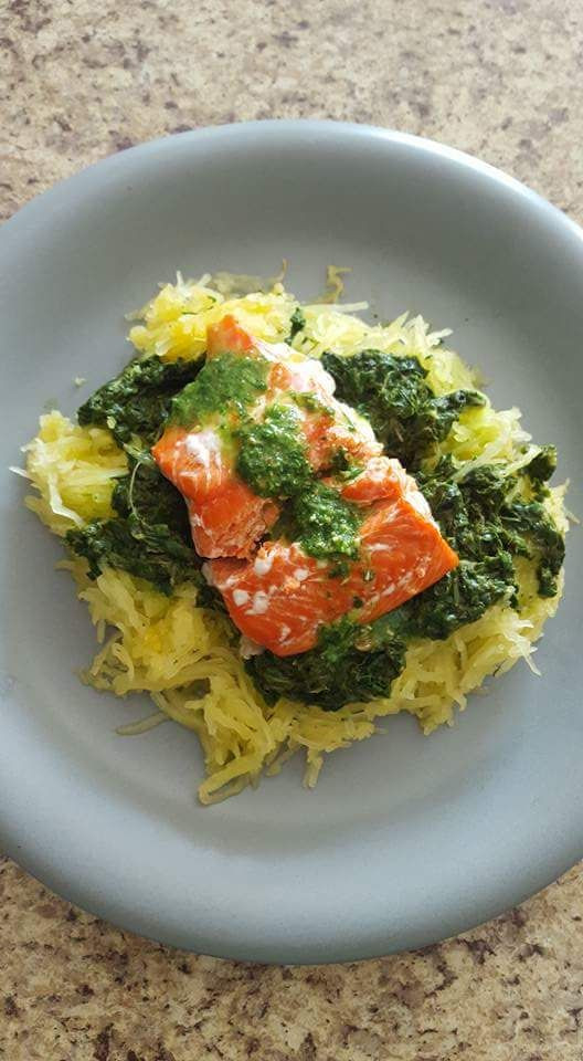 Salmon Spaghetti Squash
 Salmon and spaghetti squash