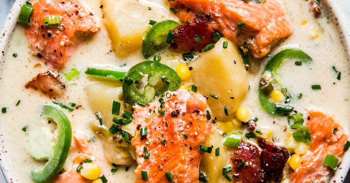 Salmon Stew With Potatoes And Corn
 Salmon Chowder Recipe