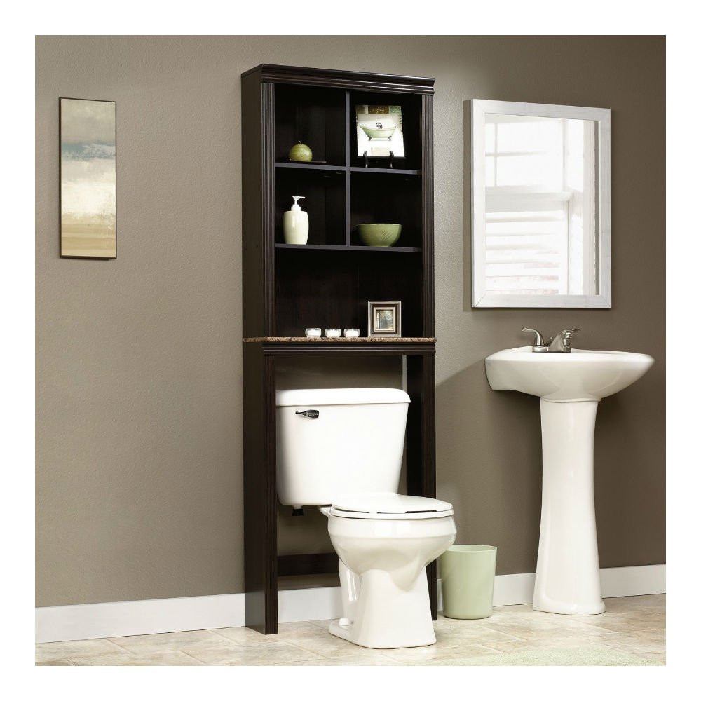 Sauder Bathroom Cabinets
 Sauder Peppercorn Etagere Bath Cabinet Cinnamon Cherry Finish