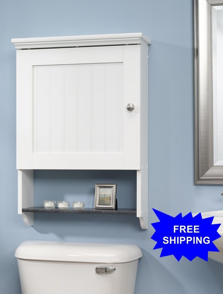 Sauder Bathroom Cabinets
 Sauder Bathroom Storage 1 Shelf Wall Cabinet Soft White