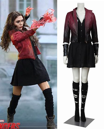 Scarlet Witch Costume DIY
 The slim fitting Scarlet Witch cosplay costumes are