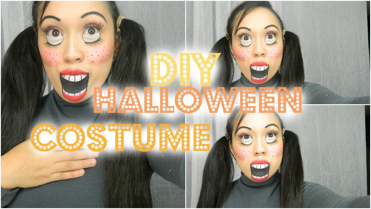 Scary Doll Costume DIY
 EASY DIY Halloween Costumes creepy doll makeup tutorial