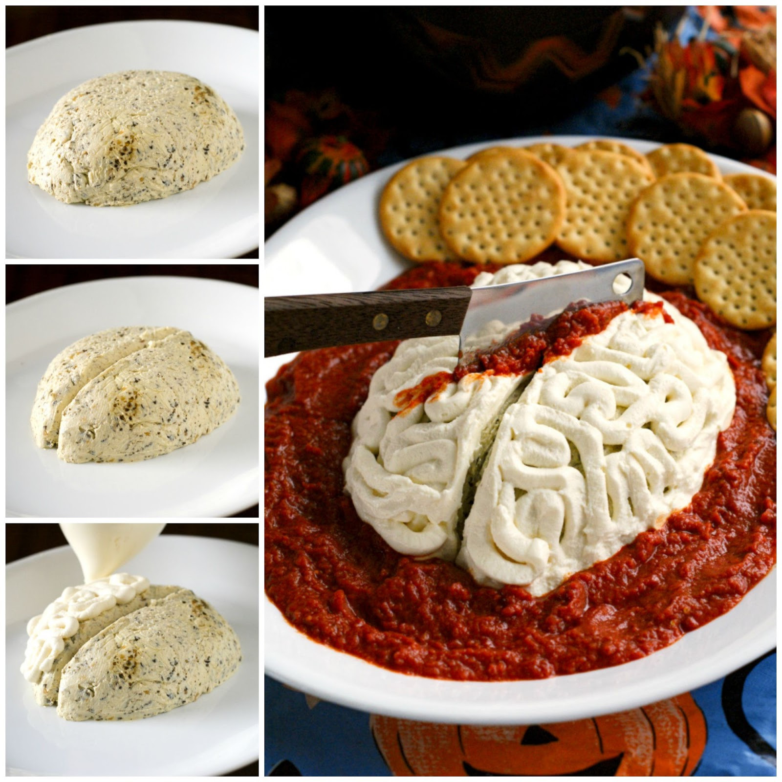 Scary Food Ideas For Halloween Party
 Zombie Brains Cheese Ball