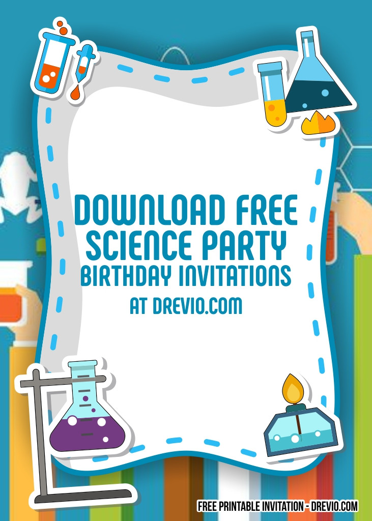 Science Birthday Party Invitations
 FREE Science Party Birthday Invitation Templates – FREE