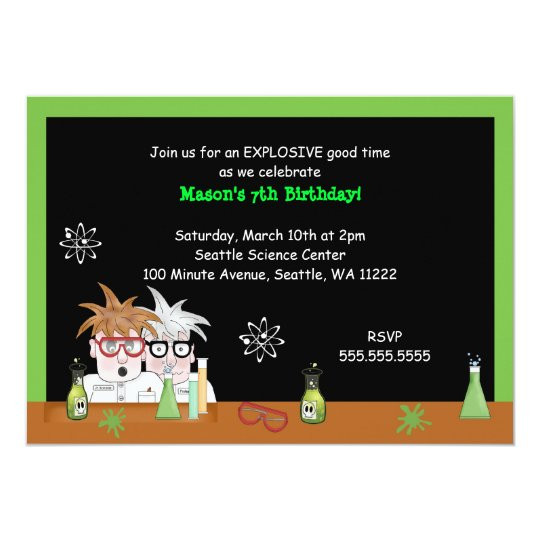 Science Birthday Party Invitations
 Science Birthday Party Invitation