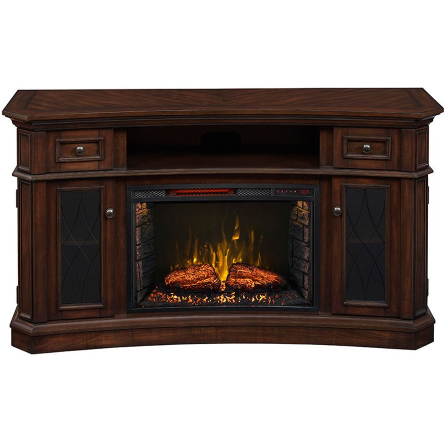 Scott Living Electric Fireplace
 SCOTT LIVING 60 in W 5 200 BTU Walnut Wood Infrared Quartz