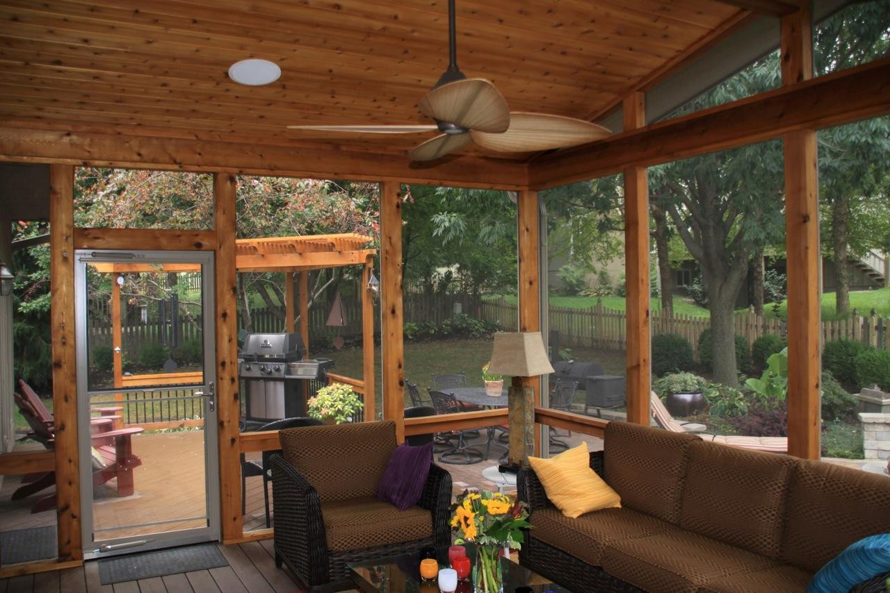 Screened In Backyard
 Leawood KS porches sunrooms and decks