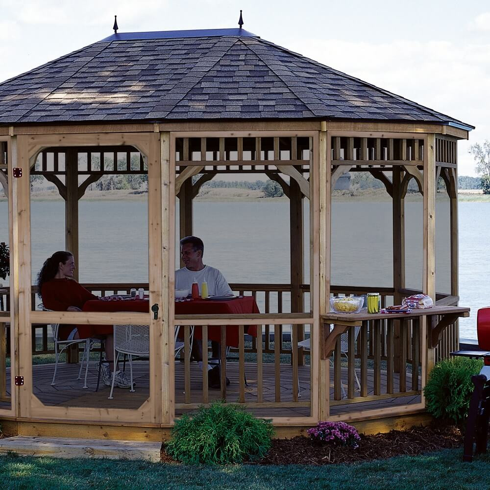 Screened In Backyard
 Transform your Backyard with a Gazebo into a Beautiful