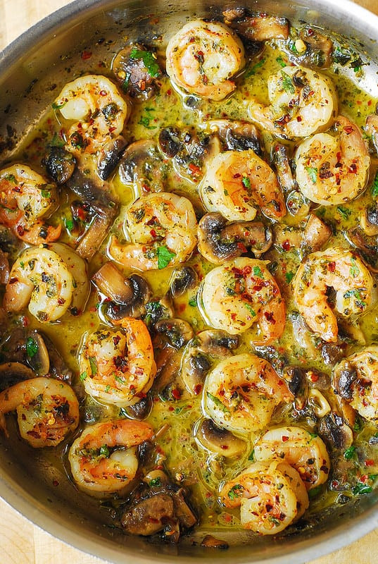 Seafood Dinner Recipes
 Pesto Shrimp with Mushrooms Julia s Album