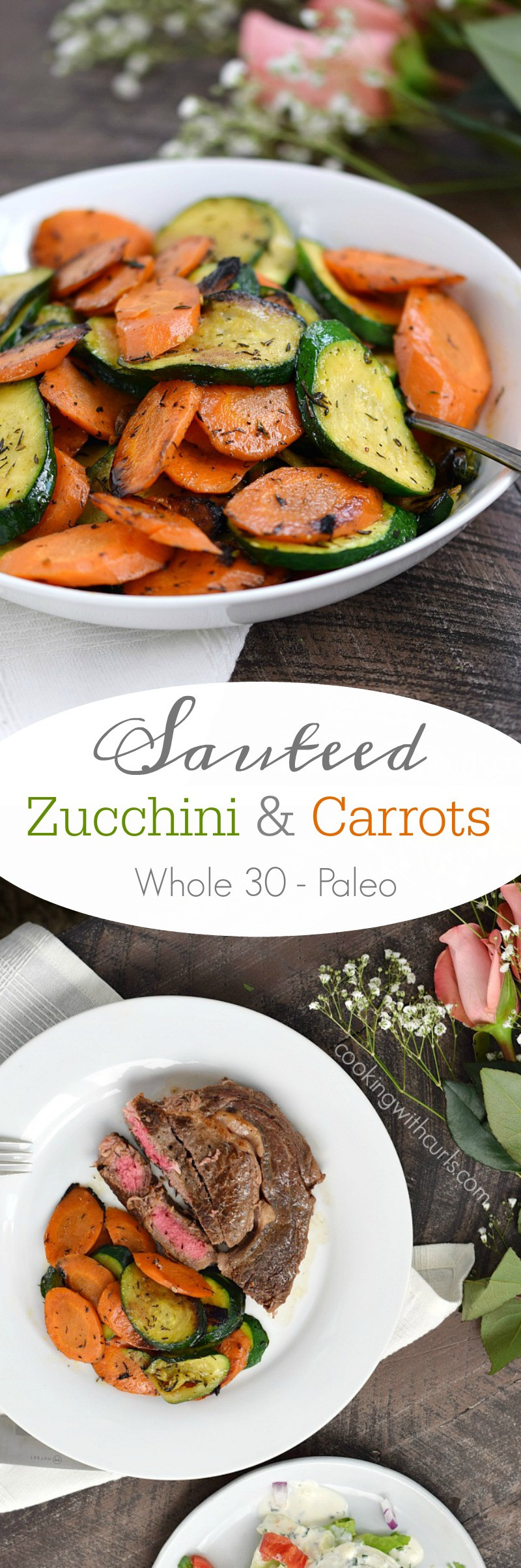 Seafood Side Dishes
 Sauteed Zucchini and Carrots Cooking With Curls