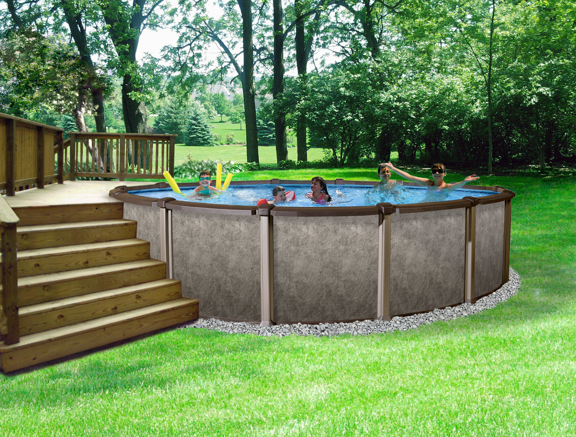 Sears Above Ground Pool
 Swim Time Riviera Metal Wall Ground Swimming Pool