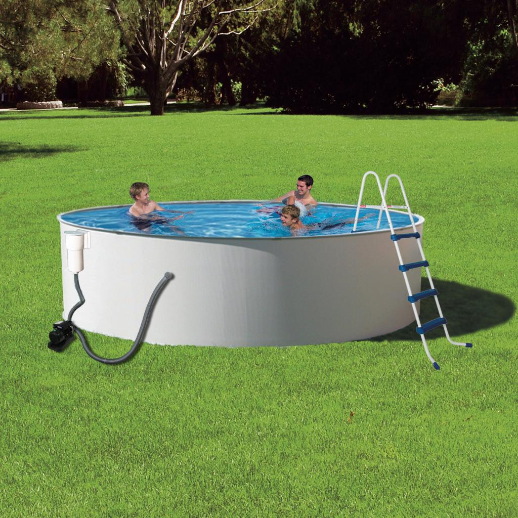 Sears Above Ground Pool
 Blue Wave Presto 12 ft Round 52 in Deep Metal Wall