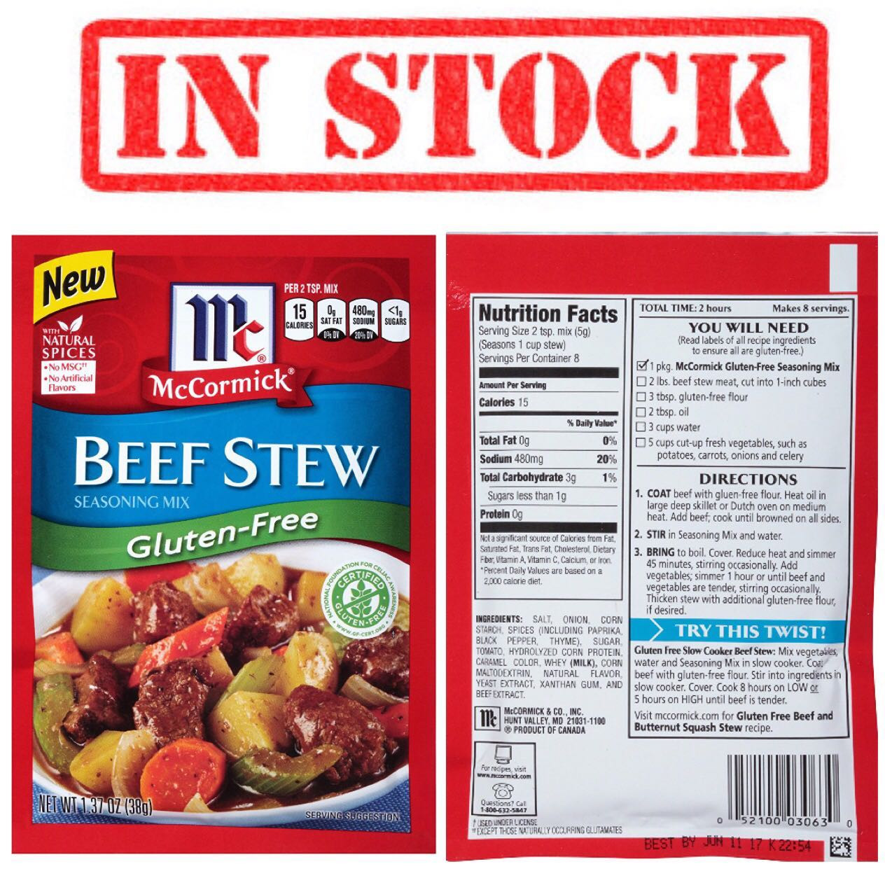 Seasonings For Beef Stew
 McCormick Gluten Free Beef Stew Seasoning Mix 1 37 oz