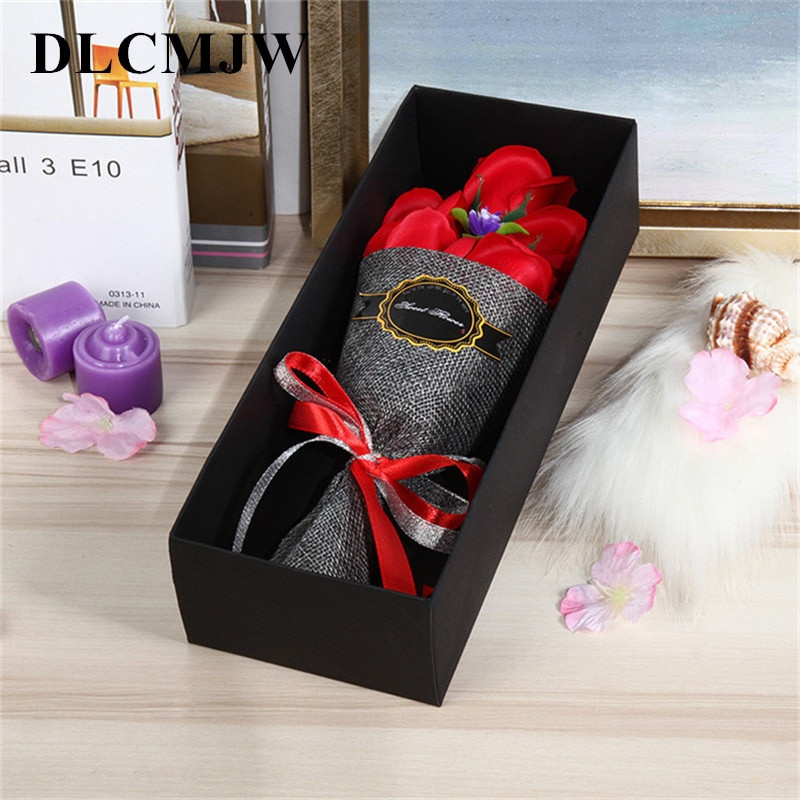 Send A Birthday Gift
 5pcs rose soap flower t box to send girlfriend birthday