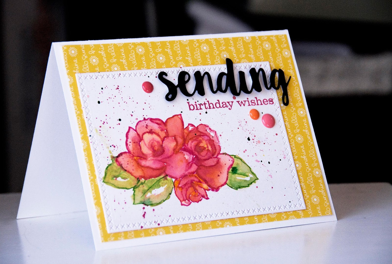 Sending Birthday Wishes
 Dictionary s Creative Space Watercolor Sending Birthday