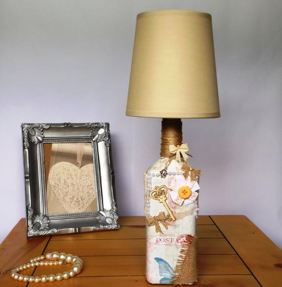 Shabby Chic Bedroom Lamp
 Shabby Chic Vintage Retro Table Bedside Lamp by LampshadeKings