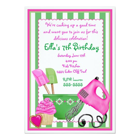 Shabby Chic Birthday Invitations
 Shabby Chic Baking Birthday Invitations