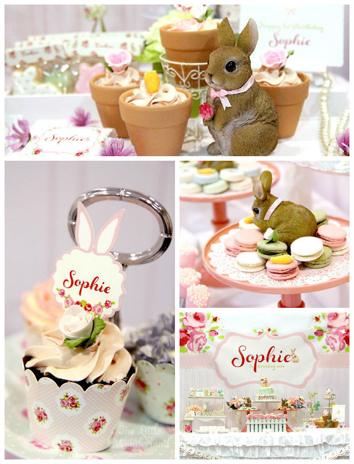 Shabby Chic Birthday Party Decorations
 Kara s Party Ideas Shabby Chic Bunny Birthday Party