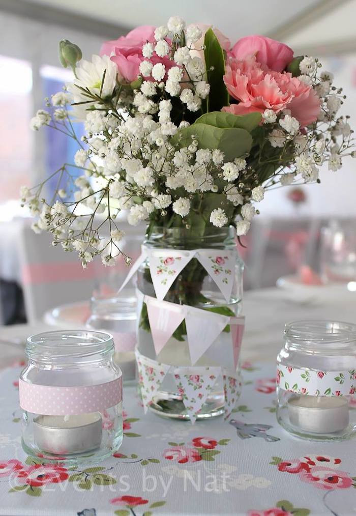 Shabby Chic Birthday Party Decorations
 Kara s Party Ideas Shabby Chic First Birthday Party with