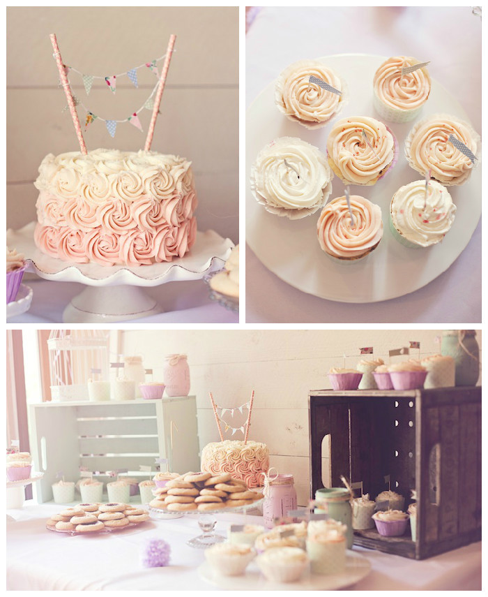 Shabby Chic Birthday Party Decorations
 Kara s Party Ideas Shabby Chic Vintage 1st Birthday Party