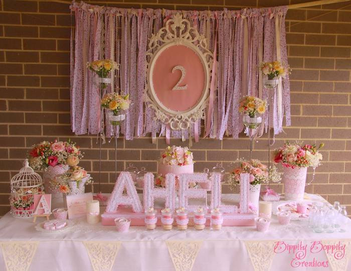 Shabby Chic Birthday Party Decorations
 Kara s Party Ideas Shabby Chic Birthday Party Ideas