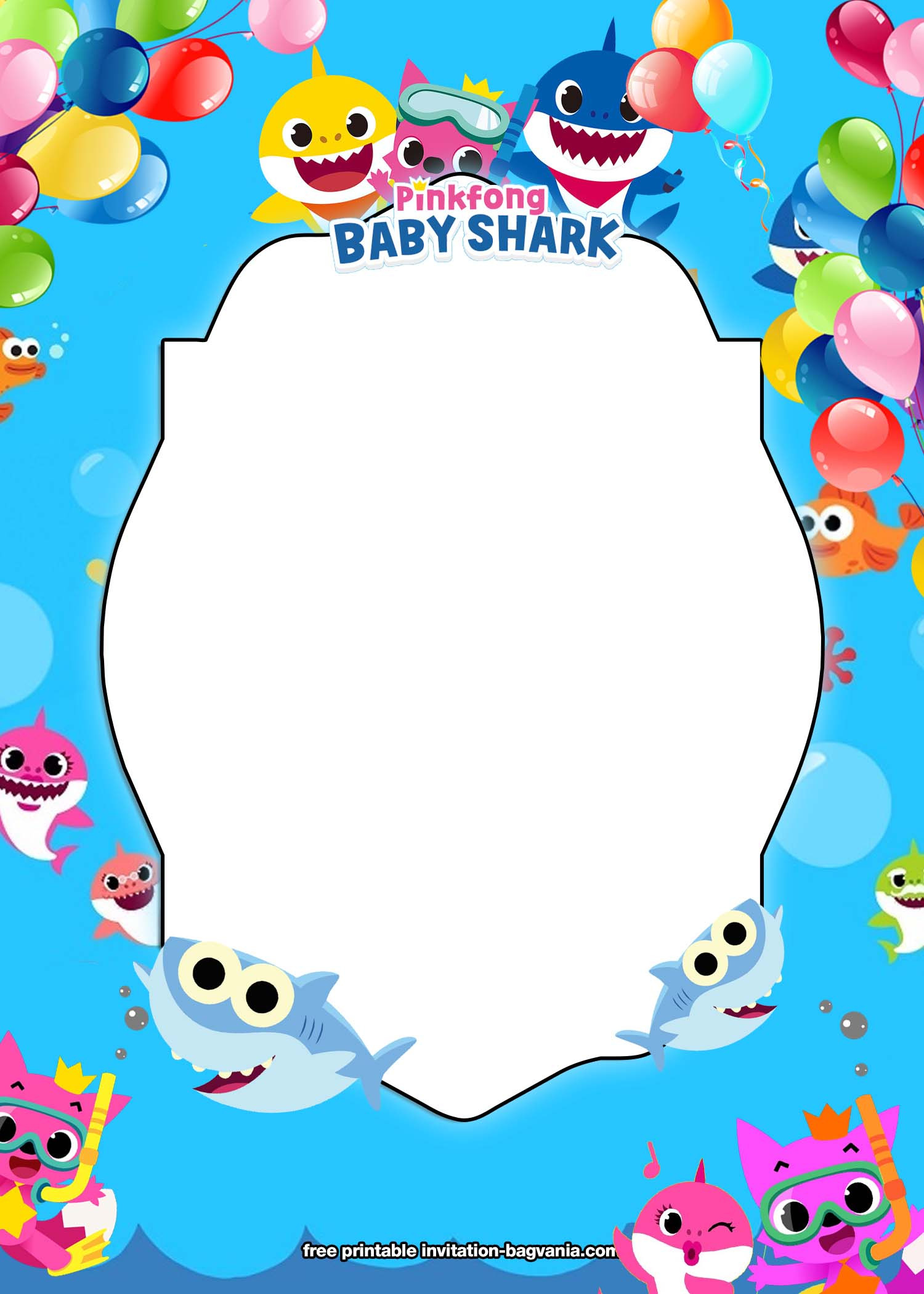 Shark Birthday Party Invitations
 FREE Printable Baby Shark Birthday Invitation Templates