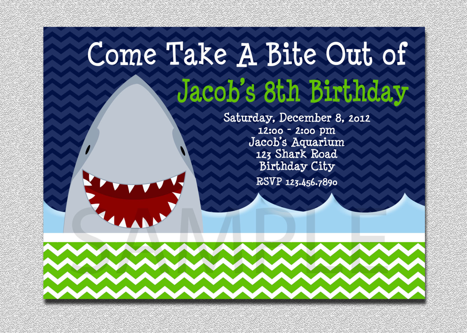 Shark Birthday Party Invitations
 Shark Birthday Invitation Shark Birthday Party Invitation