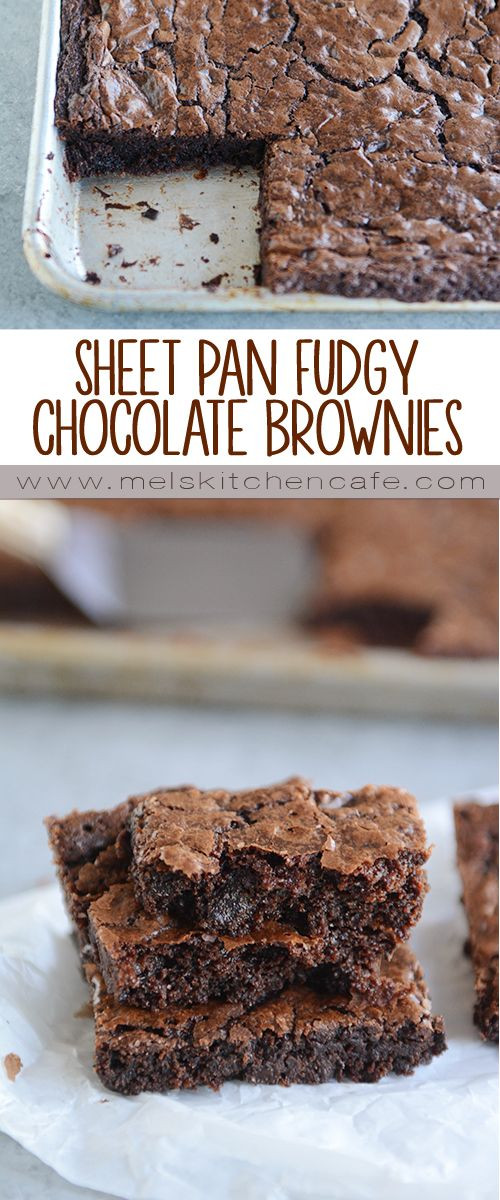 Sheet Pan Brownies
 Sheet Pan Fudgy Chocolate Brownies Recipe