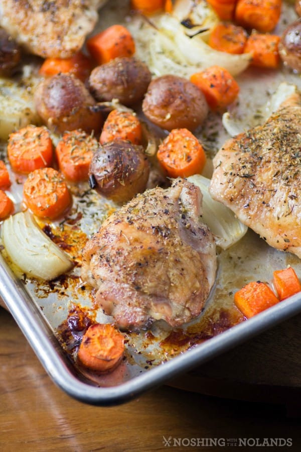 Sheet Pan Chicken Thighs And Potatoes
 Roasted Sheet Pan Chicken Thighs