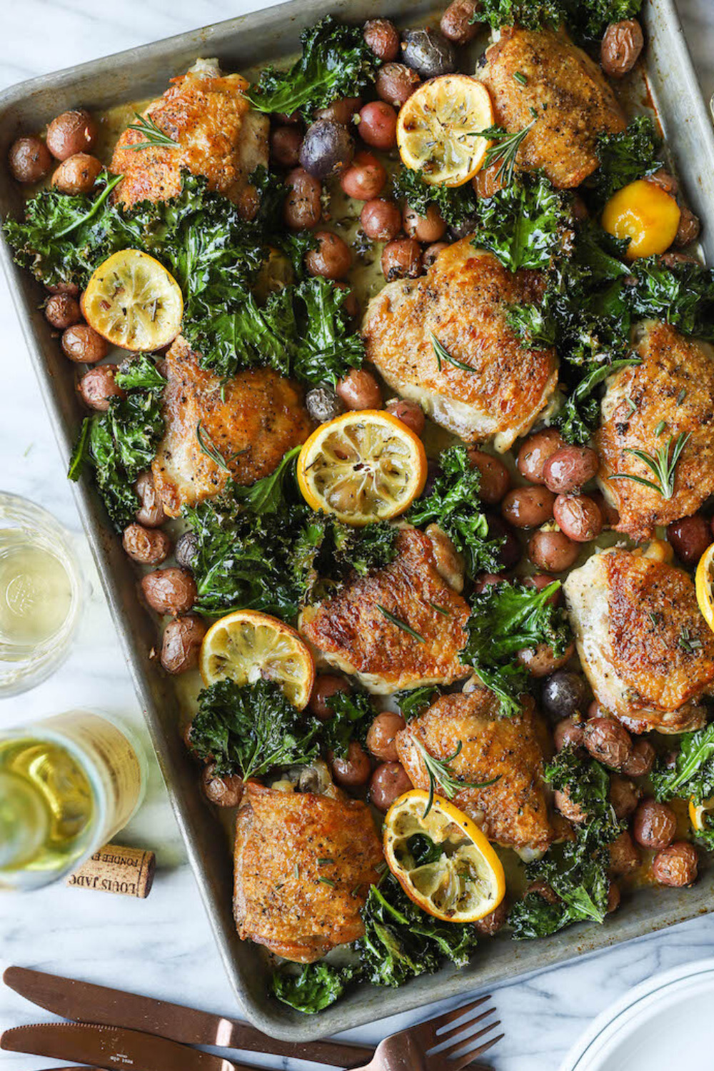 Sheet Pan Chicken Thighs And Potatoes
 Sheet Pan Chicken With Lemon And Rosemary