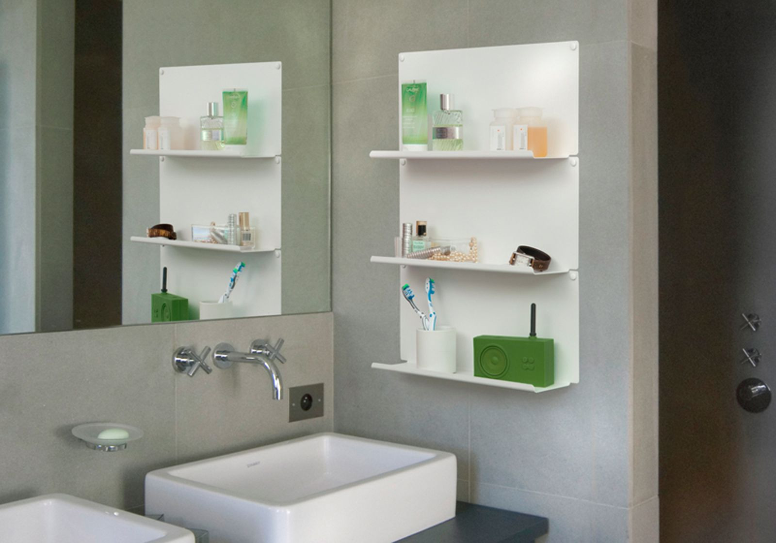 Shelves For Bathroom Wall
 Set of 4 bathroom shelves "LE" TEEbooks