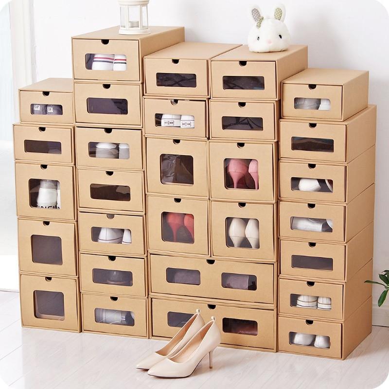 Shoe Box Organizer DIY
 Kraft Paper Diy Assembly Drawer Shoe Box Organizer Men