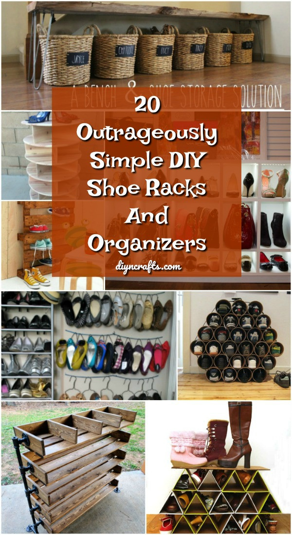 Shoe Organizer DIY
 20 Outrageously Simple DIY Shoe Racks And Organizers You