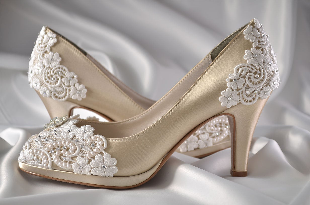 Shoes For A Wedding
 Wedding Shoes Womens Shoes PBT 0826A Vintage Wedding Lace