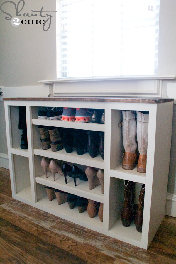 Shoes Organizer DIY
 DIY Shoe Storage Cabinet Shanty 2 Chic
