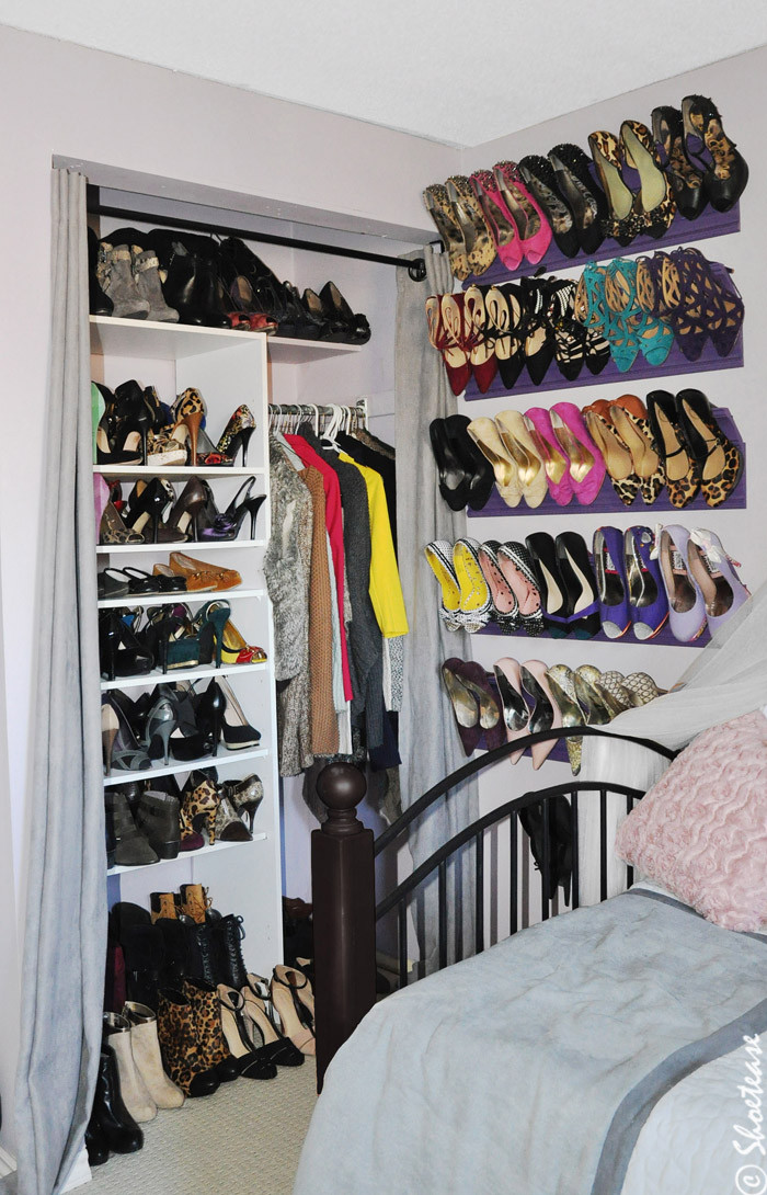 Shoes Organizer DIY
 Toronto Shoe Closet with DIY shoe Storage inspired by