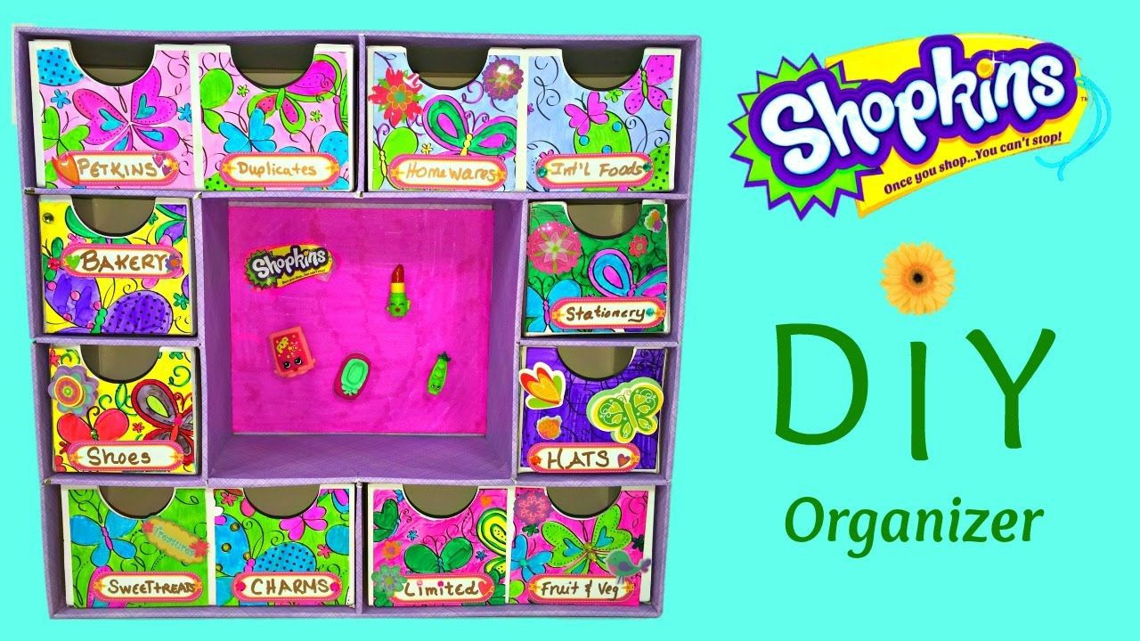 Shopkins Organizer DIY
 DIY SHOPKINS Easy How To Organizer Storage Container