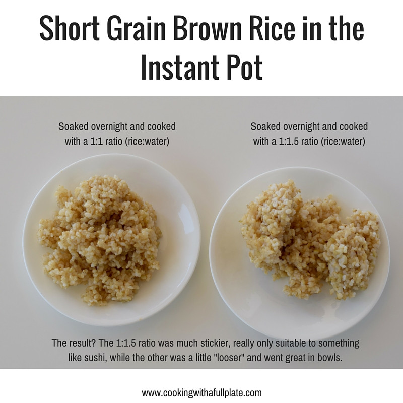 Short Grain Brown Rice Cooking
 How to Cook Soaked Brown Rice in your Instant Pot